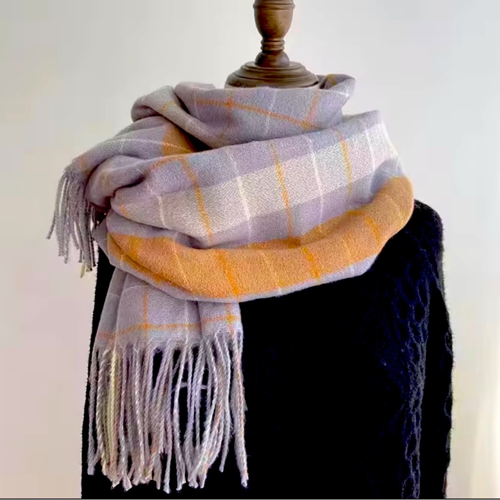 New fall plaid wrap scarf shawl